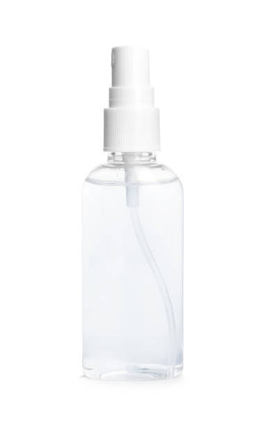 istock Spray bottle with antiseptic isolated on white 1341128355