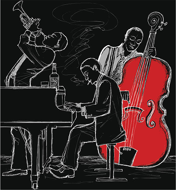 illustrazioni stock, clip art, cartoni animati e icone di tendenza di jazz band - glass tube