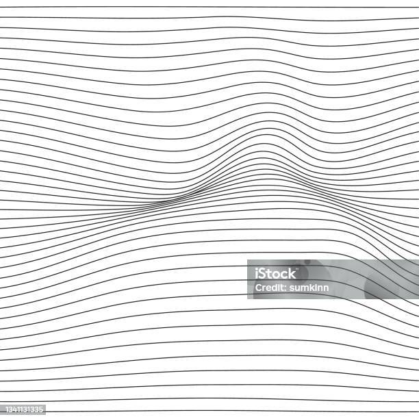 Distorted Wave Texture Distorted Wave Monochrome Texture Stock Illustration - Download Image ...