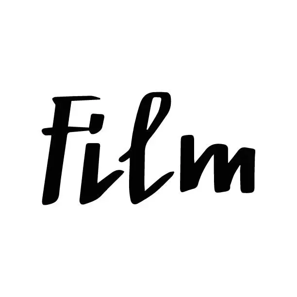 Vector illustration of Film letter. Movie industry logo