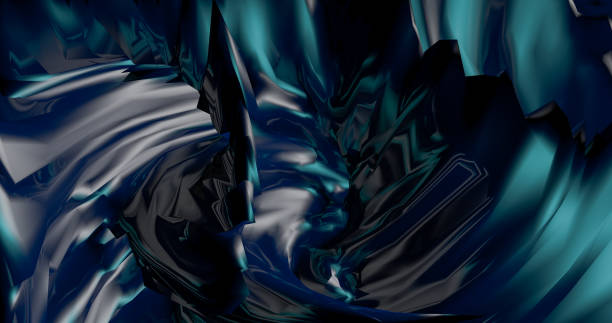istock Abstract black background with dynamic blue 3d lines. blue and black lines. 1341137649