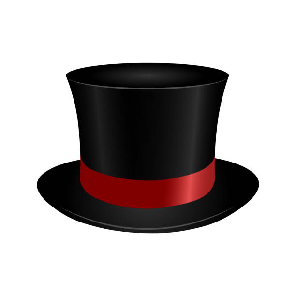 istock Gentleman cylinder hat for web design Fashion and vintage man hat 1341138524