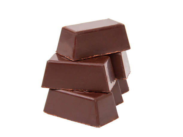 istock Milk chocolate sweet isolated on the white 1341138696