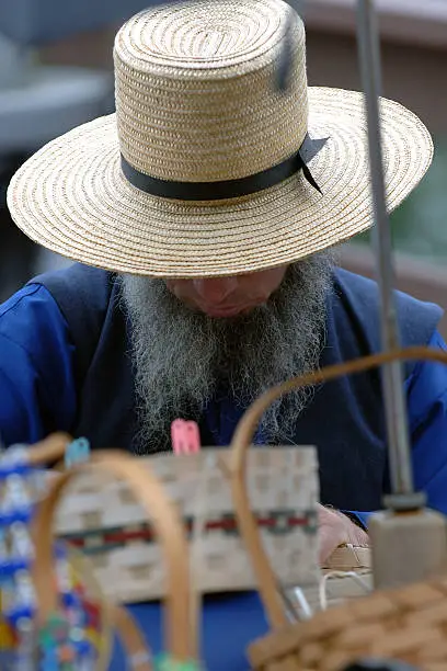amish man in summer time