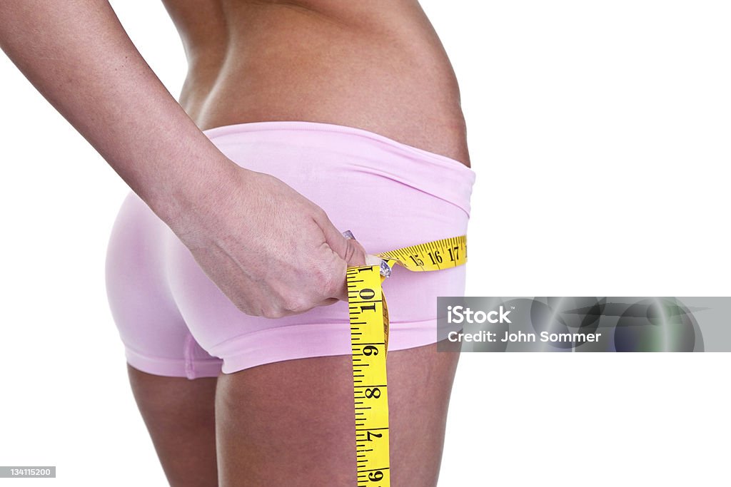 女性彼女の臀部測定 - 1人のロイヤリティフリーストックフォト