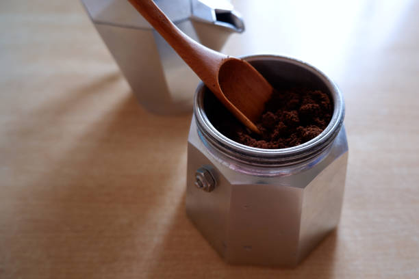 istock italian geyser coffee maker 1341157349