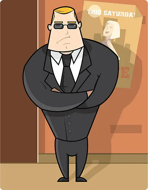 Vector illustration of Brad the Bouncer