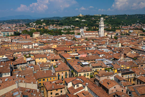istock Verona old town aerial view 1341159693