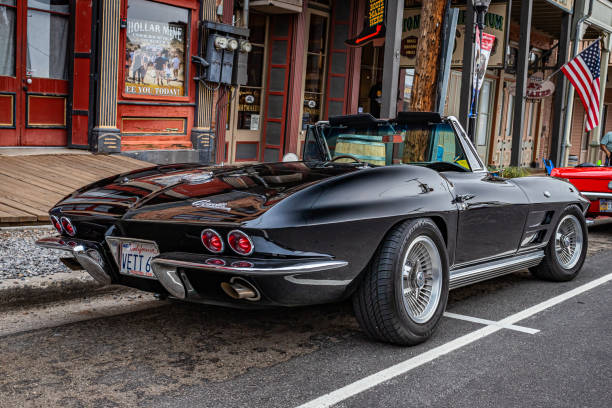 Detroit, Michigan, August 19, 2016: 1957 Corvette at Woodward Dream Cruise - largest one-day automotive event in USA
