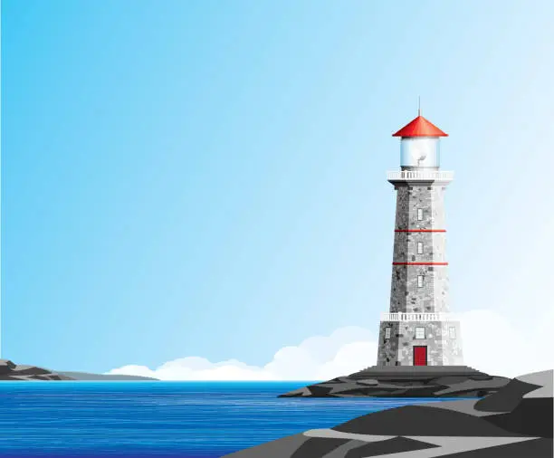 Vector illustration of lighthouse