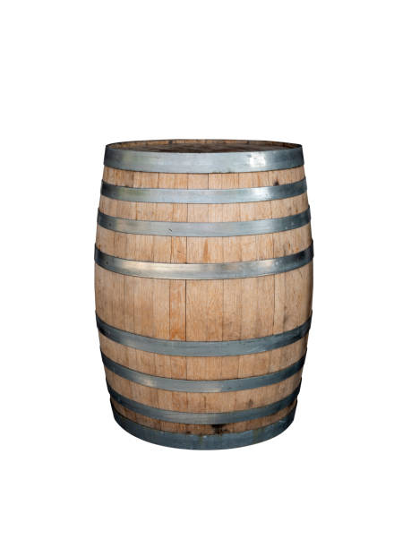 istock wooden barrel isolated on white background 1341166745