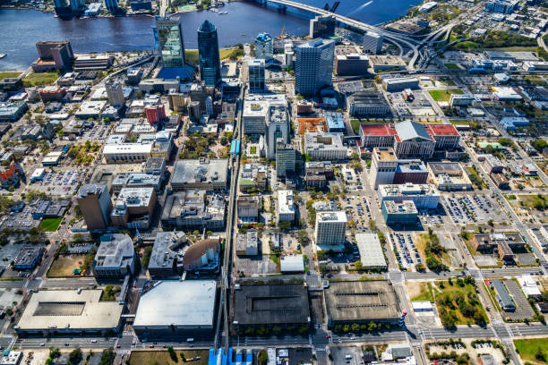 istock Jacksonville Florida Aerial Skyline 1341169456