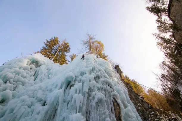 Photo of Going down an ice waterfall