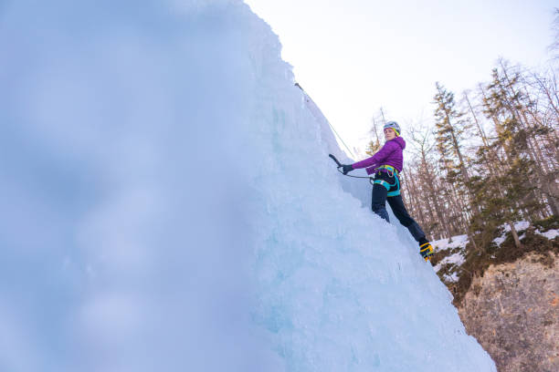 istock Axes swinging and ice shattering 1341170386