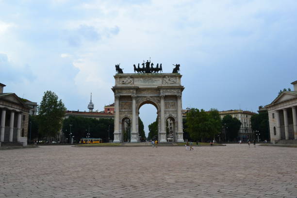 istock Arc de Triomphe. Gate to Sempione Porta Sempione. 1341174398