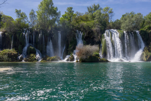 istock Drone view of Kravice waterfall 1341177912