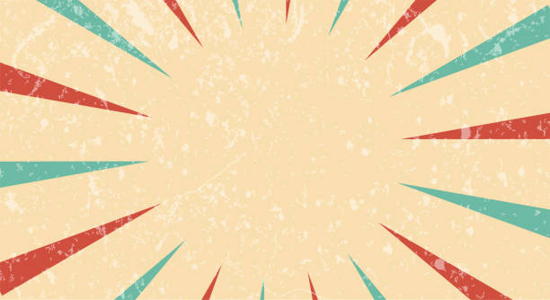 Retro background with rays or stripes in the center. Sunburst or sun burst retro background. Star burst abstract backdrop. Vector illustration