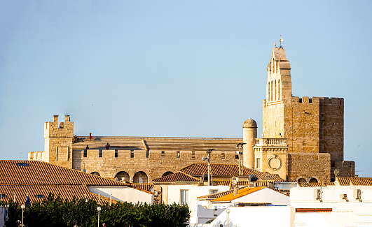 Principal facade of San Salvador Cathedral in Zamora, Castilla y Leon. Spain.