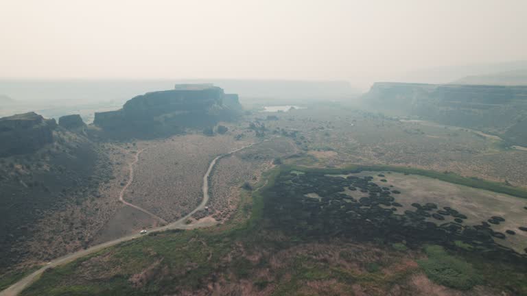 Dry Falls State Park Aerial View of Desert Environment