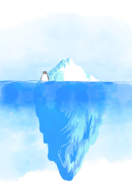 ilustrações de stock, clip art, desenhos animados e ícones de arctic  iceberg and a penguin - climate change south pole antarctica