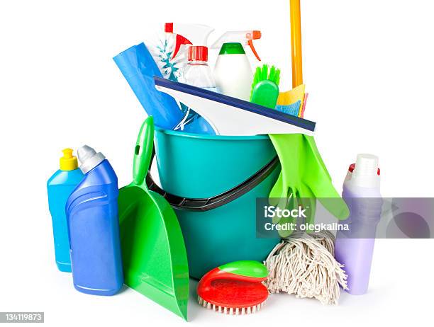 Bucket Stock Photo - Download Image Now - Bottle, Bucket, Chemical