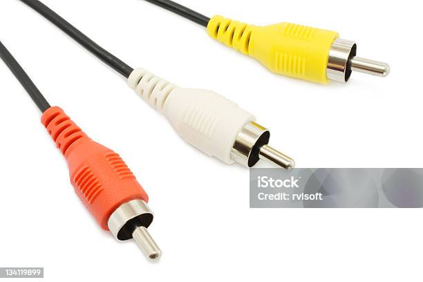 Three Jackplugs Stock Photo - Download Image Now - Accessibility, Arts Culture and Entertainment, Cable