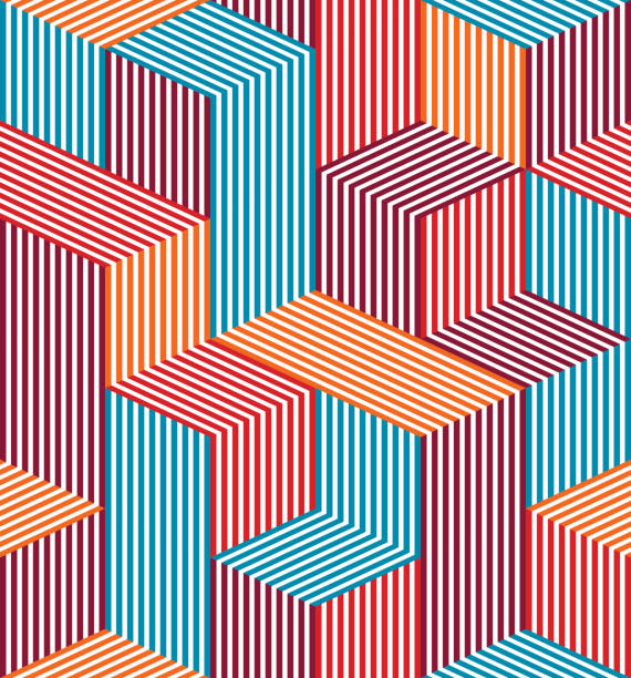 ilustrações de stock, clip art, desenhos animados e ícones de 3d dimensional lined cubes seamless pattern, geometric endless texture with lines and boxes, architecture theme, colorful graphic design background image. - optical instrument illustrations