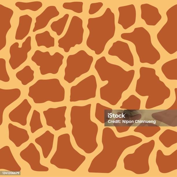 Giraffe Seamless Pattern Vector Design And Isolated Seamless Background ...