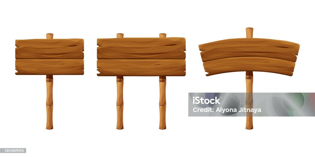 Set Wooden Signboard With Bamboo Stick In Cartoon Style Empty Signpost Isolated On White Background Ui Game Asset Exotic Decoration Vector Illustration Stock Illustration - Download Image Now - iStock Set Wooden Signboard With Bamboo Stick In Cartoon Style Empty Signpost Isolated On White Background Ui Game Asset Exotic Decoration Vector Illustration Stock Illustration - Download Image Now - iStock