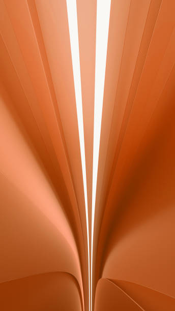 istock Dynamism abstract background on orange room with lights. 1341210362