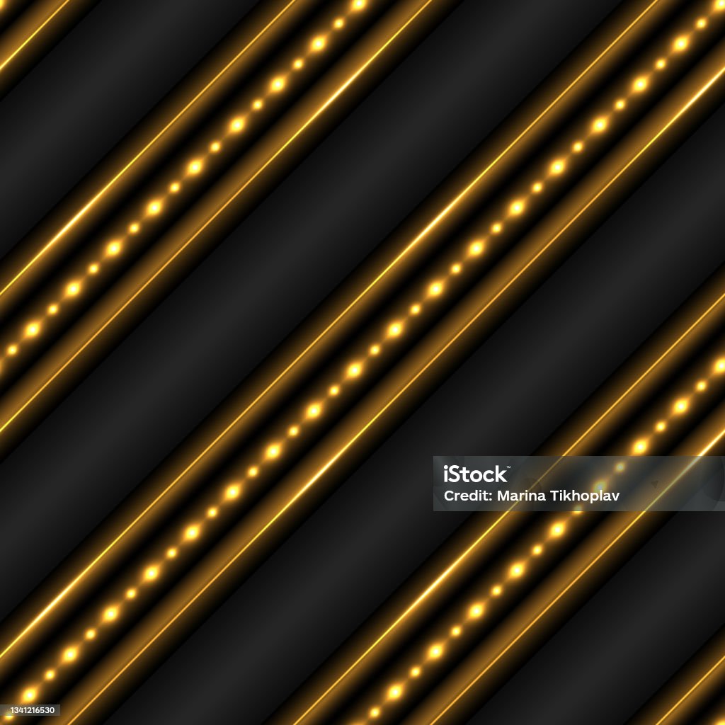 Led Design Gold Background Golden Glowing Background With Light Shine Effect Geometric Pattern ...
