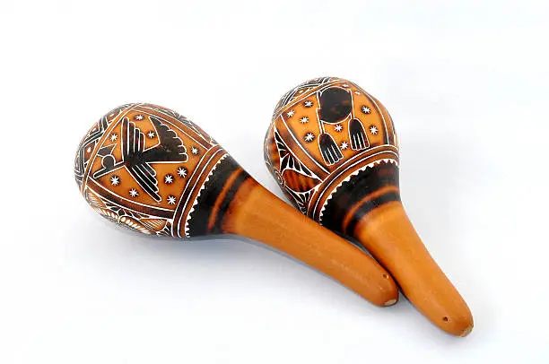 Peruvian Rattles made out of pumpkins and pumkinseed.
