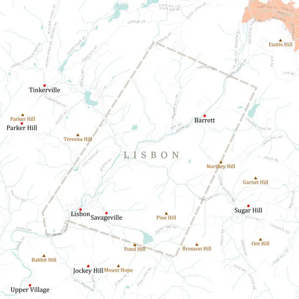 Vector illustration of NH Grafton Lisbon Vector Road Map