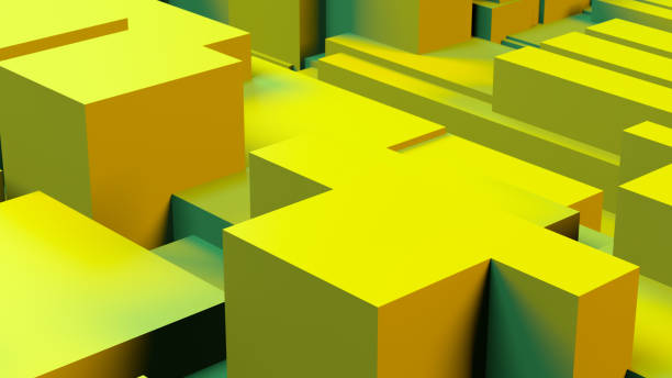 istock 3D Abstract Iridescent Geometric Shapes Background 1341224234