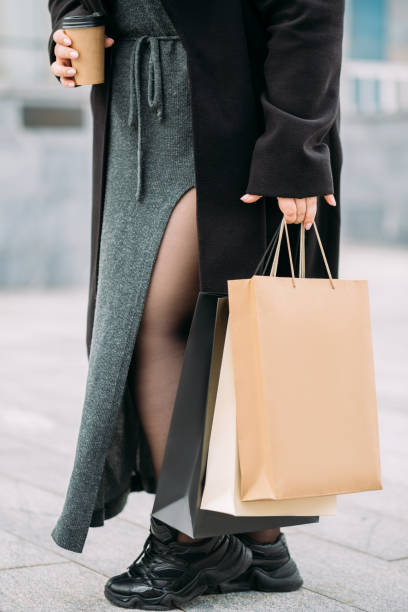 istock shopping day curvy woman coffee time black friday 1341224621