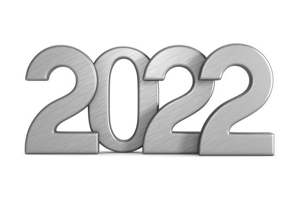 istock 2022 new year on white background. Isolated 3D illustration 1341225638