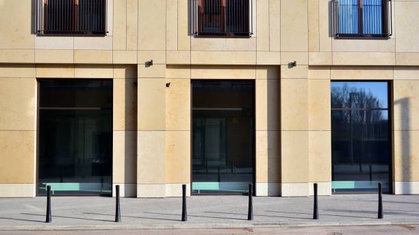 istock Panoramic windows of new commercial premises. 1341230920