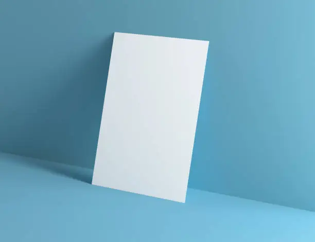 Empty white poster template