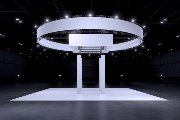 istock Exhibition stand for mockup and Corporate identity,Display design.Empty booth Design.Retail booth elements in Exhibition hall.booth Design trade show.Blank Booth system of Graphic Resources.3d render. 1341231597