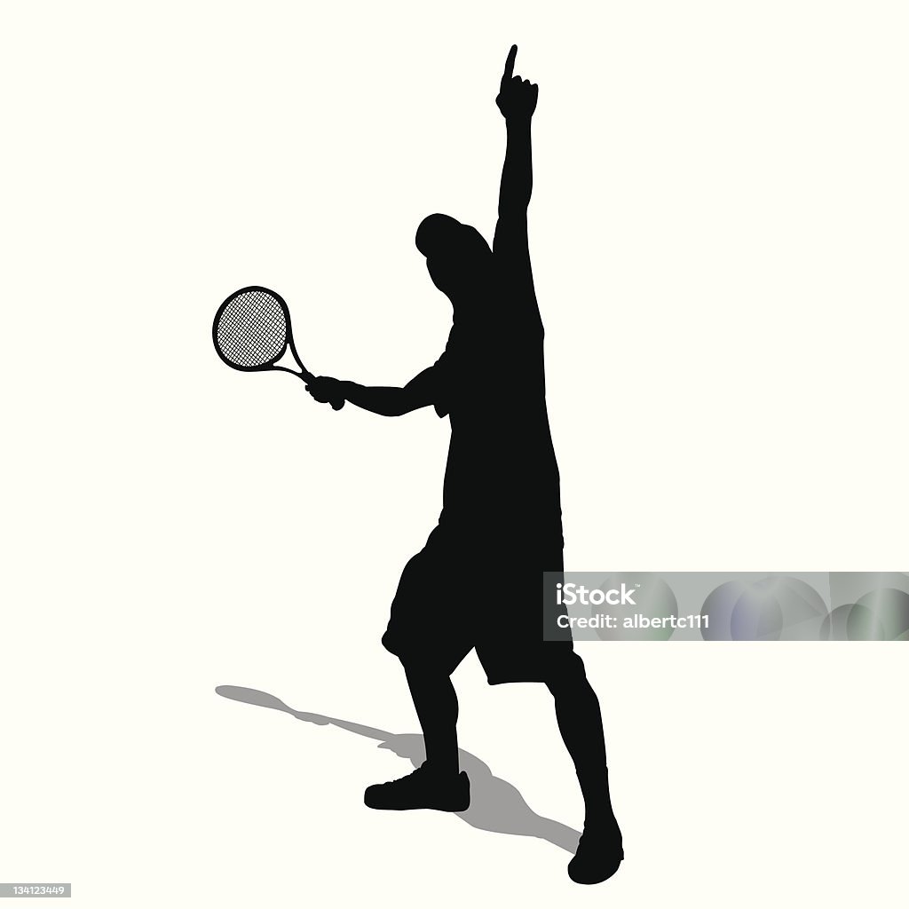 Jogador de ténis - Royalty-free Aberto arte vetorial