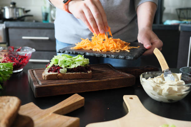 istock Making vegan sandwiches at home 1341234655