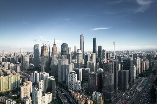 Aerial view of Guangzhou skyline