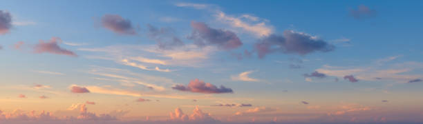 istock Beautiful colored cloudy evening sky. Sky with clouds at sunset. Seascape 1341240495