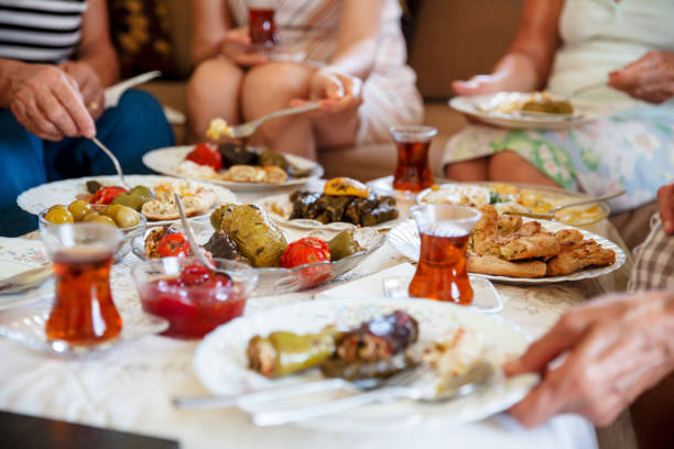 Close up food and drink