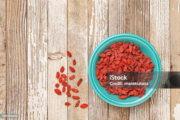 Bowl Of Dried Wolfberries Stock Photo - Download Image Now - Antioxidant, Backgrounds, Berry Fruit