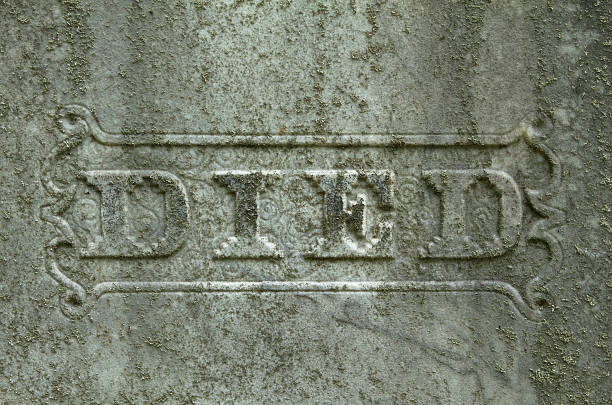 istock Old died word engraved in stone 134124605