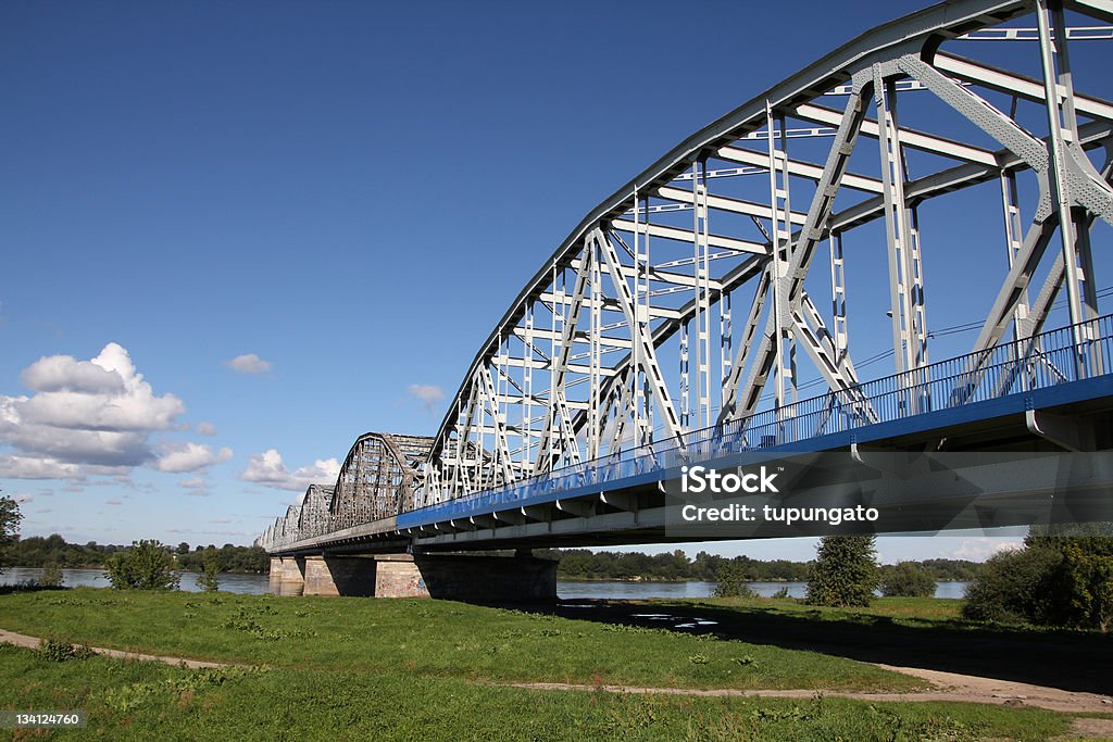 Road bridge in Poland Poland - Grudziadz, famous truss bridge over Vistula river. Transportation infrastructure. Architecture Stock Photo