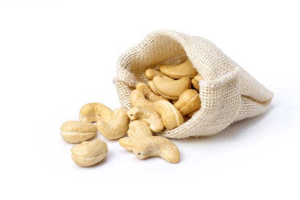 anacardi - peanut bag nut sack foto e immagini stock