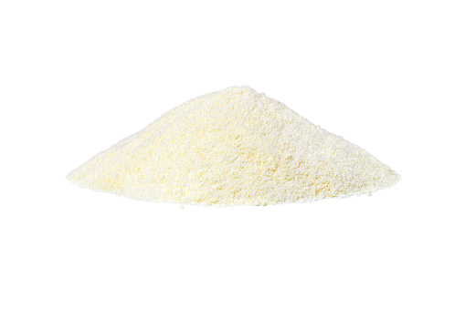 Pile of powdered milk or milk powder  isolated on white background.