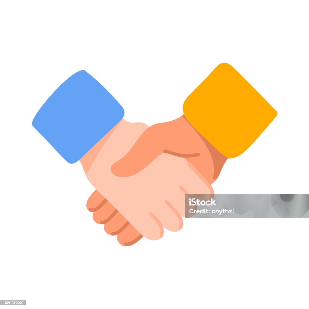Ikon Gaya Kartun Perjanjian Ilustrasi Vektor Simbol Warnawarni